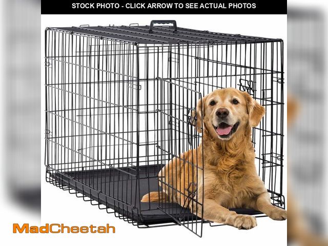 Lot 74-13059903 - BestPet Folding Dog Crate with Divider and Tray, 42"L - UNUSED