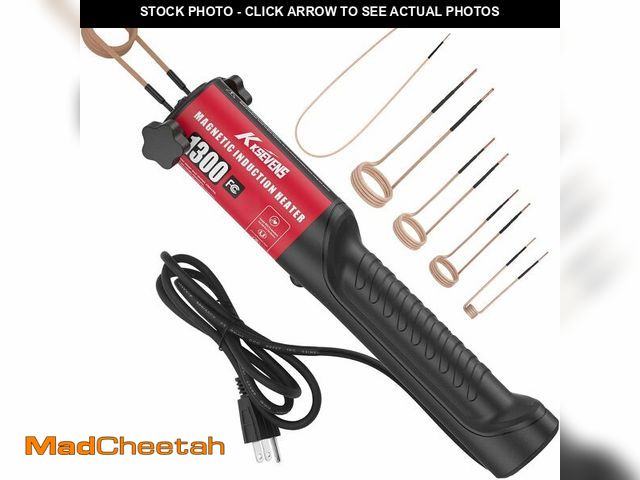Lot 74-12501592 - Induction Heater 1300W 110V Bolt Removal,Handheld Magnetic Induction Heater Tool with 5 Coils for Ru...