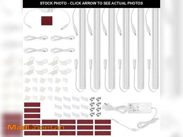 Lot 74-14210863 - Litever Under Cabinet LED Lighting Kit, Super Bright, 6 PCS 12Ã¢â¬Â Slim Light Bars, 31W 2000 Lume...