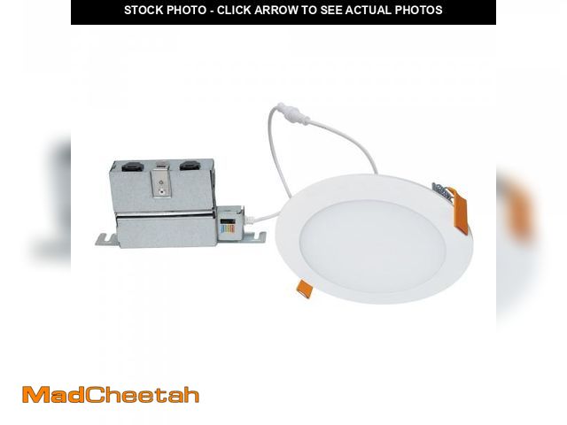 Lot 74-12427815 - HALO HLBPH 6 inch Canless Recessed Downlight w/Remote Driver/Junction Box Integrated LED Kit Selecta...