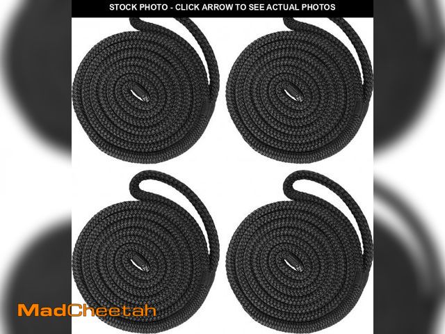 Lot 74-12440639 - PACTHSD 4 Pack 1/2" x 6' Boat Fender Lines - Marine Grade Nylon Boat Rope with 6" Loop for Tying Fen...