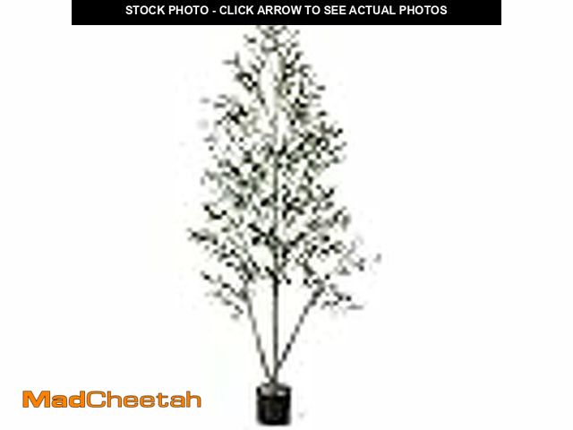 Lot 74-14310193 - DR.Planzen 5ft Artificial Olive Tree Indoor, Tall Faux Olive Tree, Artificial Plants with Natural Wo...