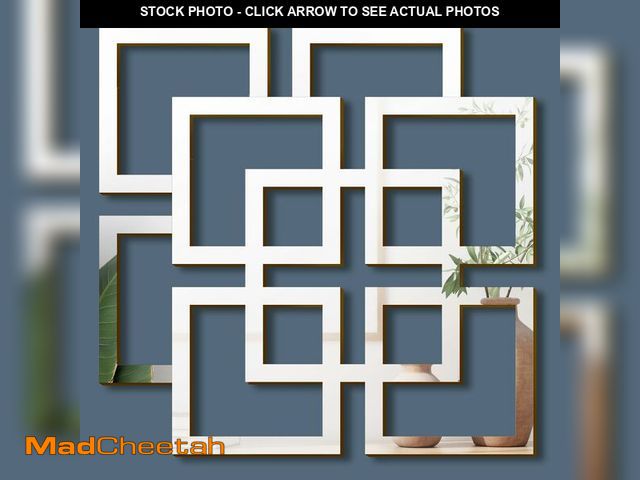 Lot 74-13550225 - Weysat Wall Mount Home Mirror, 2 Pieces Silver Square Decorative Mirror for Bedroom, Living Room, Ba...