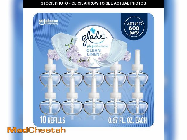 Lot 74-14059789 - Glade PlugIns Refills Air Freshener, Scented and Essential Oils for Home and Bathroom, Clean Linen, ...