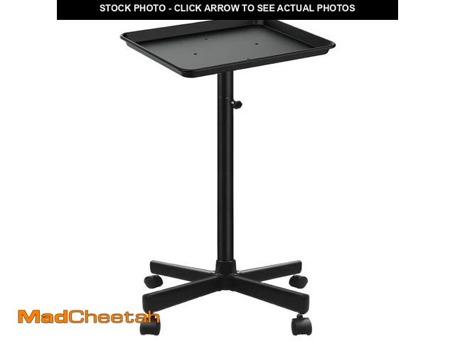 Lot 74-12716778 - Salon Tray on Wheels, Metal Feet Salon Tray Cart, Salon Rolling Tray with Adjustable Height, Dentist...