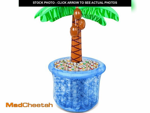 Lot 74-13951159 - JOYIN 60" Inflatable Palm Tree Cooler, Beach Theme Decor, Pool Party Decorations, Luau Hawaiian Birt...