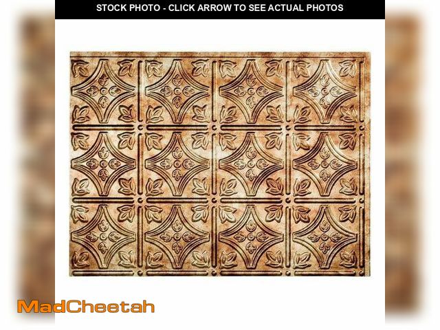 Lot 74-12872644 - Fasade 18.25 in. x 24.25 in. Bermuda Bronze Traditional Style # 1 PVC Decorative Backsplash Panel - ...