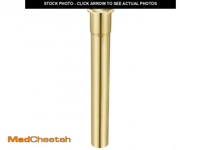 Lot 74-12302120 - 1-1/4 O.D x 12" Brass Slip Joint Extension Tube, Heavy Duty Extension Tube for Bathroom Sink Drain T...