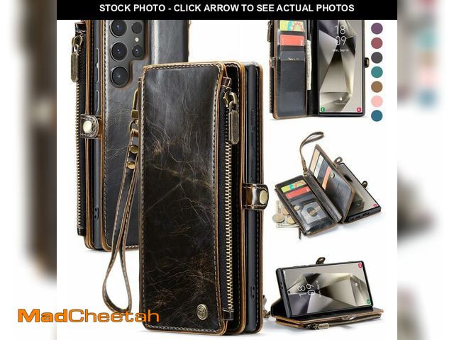 Lot 74-12601902 - Defencase Compatible with Samsung Galaxy S24 Ultra Case Wallet with RFID Blocking Card Holder for Wo...