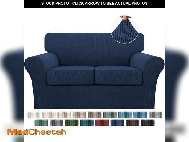 Lot 74-14386089 - Turquoize 3 Piece Sofa Covers for 2 Cushion Couch Sofa Slipcover Soft Couch Cover for Dogs-Washable ...