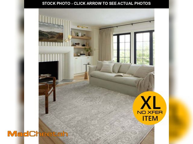 Lot 74-12568904 - Loloi II Odette Silver / Ivory 6'-7" x 9'-6" Area Rug - UNUSED