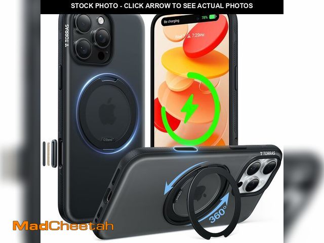 Lot 74-13549394 - TORRAS for iPhone 16 Pro Case 360 Magnetic Stand O3 Fitness Series, [Fit for MagSafe] [360ÃÂ° Rotat...