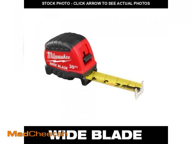 Lot 74-12517257 - Milwaukee 30 ft. Wide Blade Tape Measure With 18 ft. Reach - UNUSED