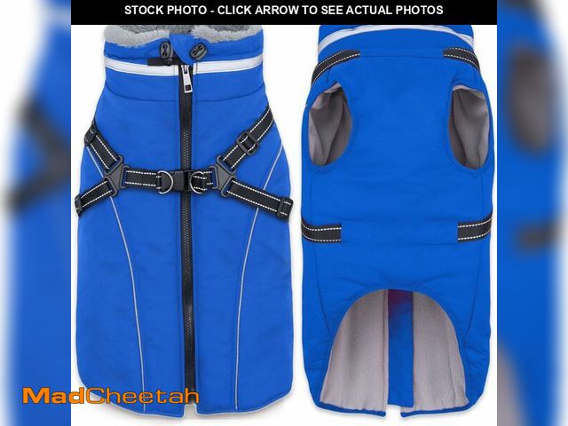 Lot 74-12972232 - Fragralley Dog Coat with Harness Built in, Waterproof Windproof Reflective Warm Puffer Jacket, Fleec...