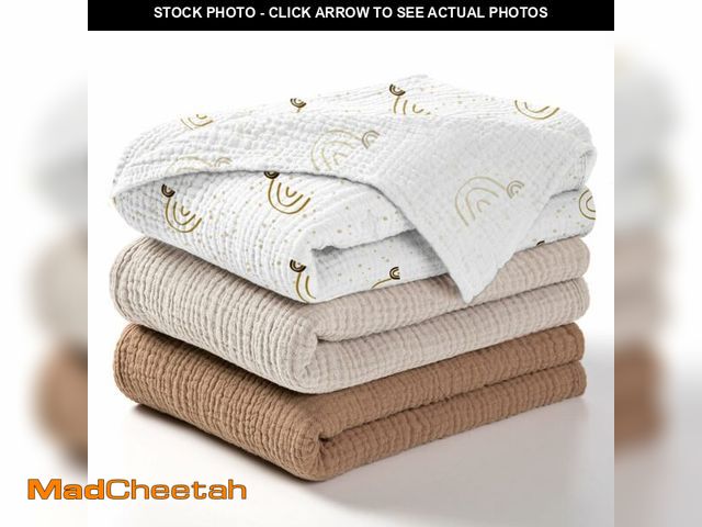Lot 74-13627300 - lulumoon Baby Muslin Swaddle Blankets: Soft Receiving Blanket for Newborn - Cotton Swaddling Blanket...