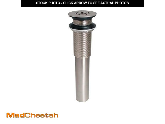 Lot 74-12681342 - KEENEY 1-1/4 in. Open Grid Bathroom Sink Drain without Overflow, Brushed Nickel - UNUSED