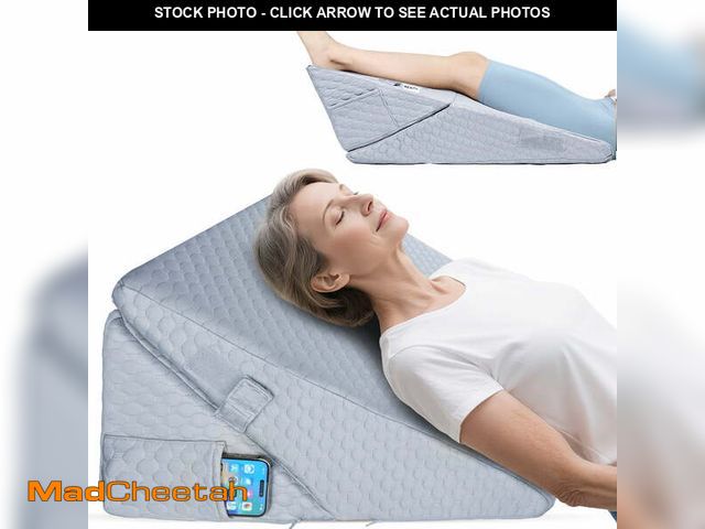 Lot 74-12832874 - KEKOY Bed Wedge Pillow for Sleeping, Adjustable Height to 9-12 inches, Memory Foam Pillows with Wash...
