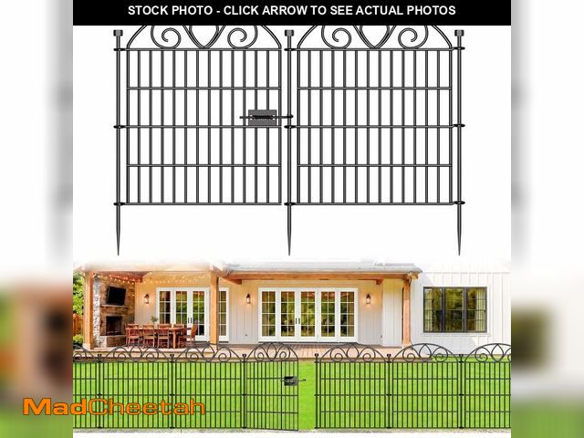 Lot 74-14598572 - No Dig Garden Fence Outdoor for Yard, 5 Panels with Gate - UNUSED