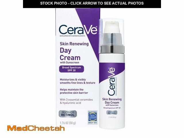 Lot 74-14265642 - CeraVe Anti-Aging Face Cream SPF 30, Anti-Wrinkle Retinol Cream with Hyaluronic Acid and Ceramides, ...