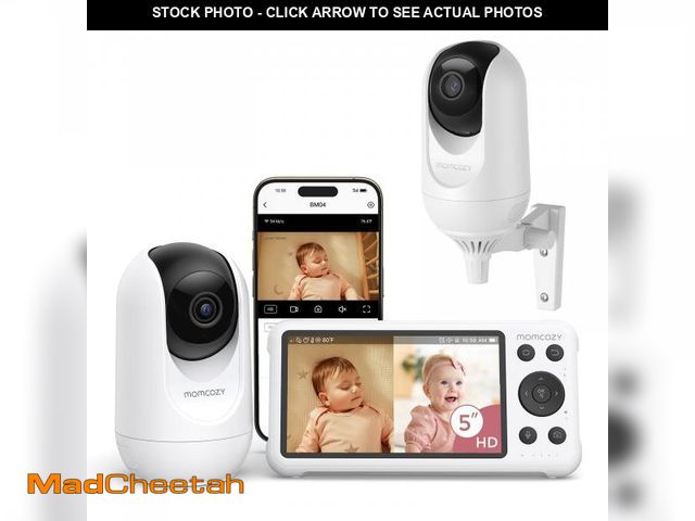 Lot 74-12118314 - Momcozy BM04 Smart WiFi Baby Monitor with 2 Cameras, 5Ã¢â¬â¢Ã¢â¬â¢ 1080P Split Screen Video Baby...