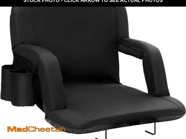 Lot 74-12096607 - VEVOR Stadium Seat with Back Support, Wide Bleacher Seat Back, Folding Padded Cushion Stadium Chair,...