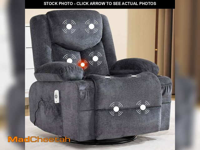Lot 74-14309071 - JONPONY Manual Recliner Chair with Heat Therapy and Massage Function, Heavy Duty Reclining Mechanism...