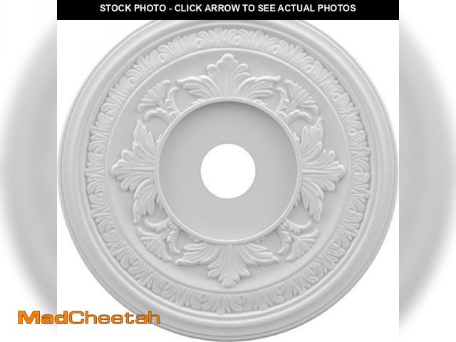 Lot 74-12137660 - Ekena Millwork CMP22BA Baltimore Thermoformed PVC Ceiling Medallion (Fits Canopies up to 7 3/4"), 22...