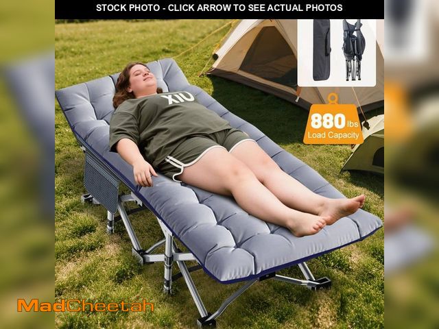 Lot 74-12775751 - (MATRESS ONLY) BOZTIY Folding Camping Cot with Mat for Adults Heavy Duty Outdoor Bed with Carry Bag ...