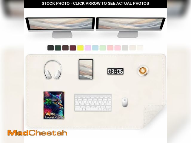 Lot 74-13957248 - 47.2" x 23.6" Large Desk Pad Mat - Non-Slip PU Leather Desk Mat, Large Mouse Pad, Computer Mat for K...