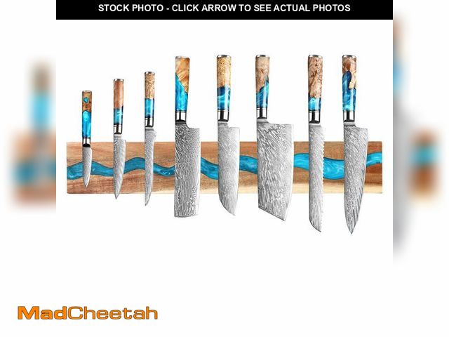 Lot 74-13565046 - 15.7in Magnetic Knife Holder for Wall, Wood and Resin Magnetic Knife Strip Use as Knife Bar, Knife H...