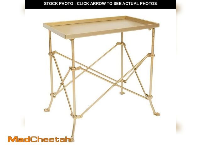Lot 74-12940002 - Storied Home 20 in. Gold Rectangle Metal Table - UNUSED