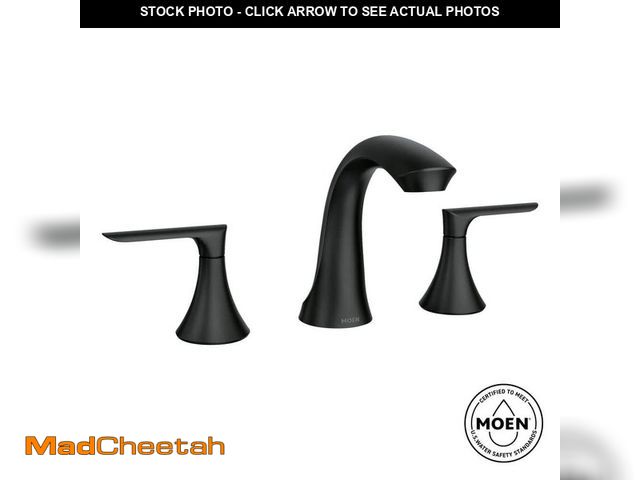 Lot 74-13039266 - MOEN Findlay 8 in. Widespread 2-Handle Bathroom Faucet in Matte Black (Valve Included) - UNUSED