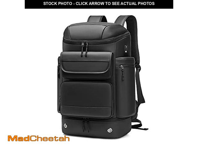 Lot 74-12605358 - Men large capacity travel backpack,50L waterproof hiking trekking Backpack With separate shoe bag,Bu...