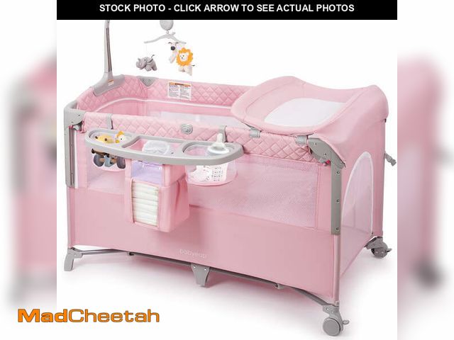 Lot 74-13765084 - Babyeap 5-in-1 Baby Bassinet with Playard Mode &amp; Changing Table,Bedside Sleeper for Newborns and...