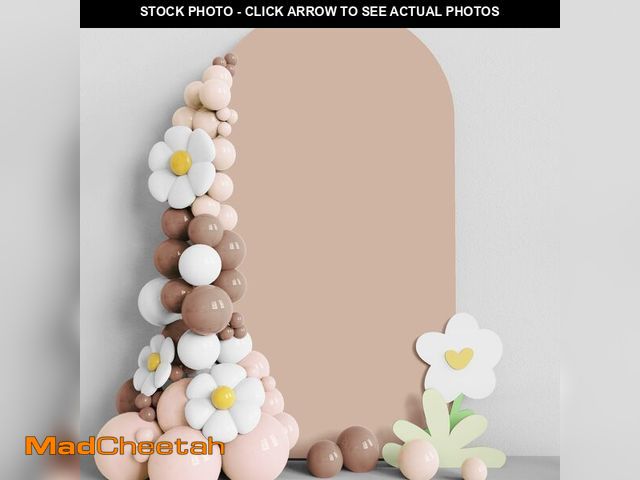 Lot 74-12709423 - Asee'm 7.2FT Wedding Arch Cover Nude Fitted Spandex 2-Sided Round Top Chiara Backdrop Stand Covers f...