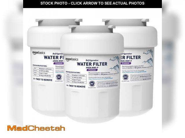 Lot 74-12111813 - Basics Replacement GE MWF Refrigerator Water Filter for Filtration, NSF Certified, Compatible with G...