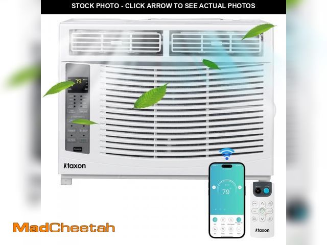 Lot 74-12144704 - Ktaxon WiFi Wnabled 6000BTU Window Air Conditioner With Remote, White(MISSING REMOTE)  - USED