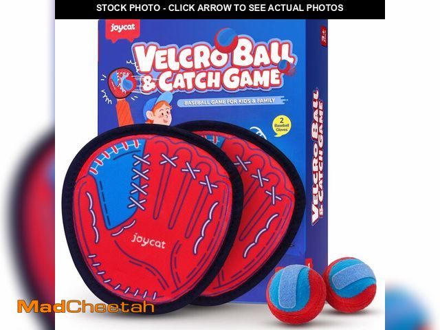 Lot 74-14210138 - JoyCat Toss and Catch Ball Game for Kids, 2 Paddle Sticky Ball Set, Toddler Baseball Catch Toy, Outd...