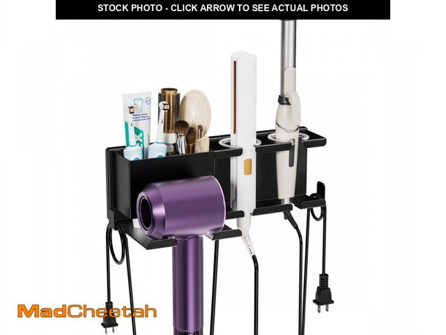 Lot 74-12112292 - BOIVSHI Hair Dryer Holder Wall Mounted, Metal Hair Tools Organizer, Hair Dryer Holder for Blow Dryer...