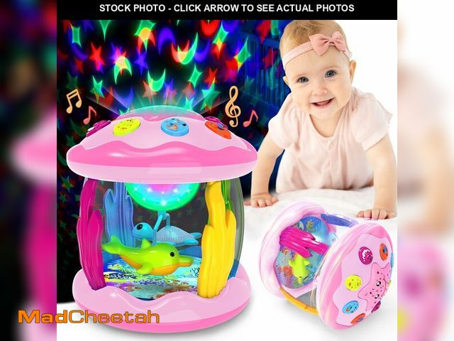 Lot 74-14264816 - Baby Toys 6-12 Months - Musical Light Up Rotating Toys, Pink Ocean Projector for Infant 9-12-18 Mont...