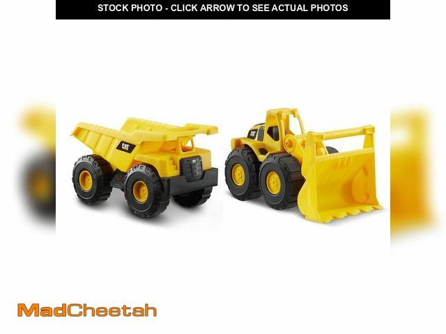 Lot 74-14057818 - CAT Construction Toys, 2 Pack 10" Construction Fleet Toy Trucks with Articulated Parts, Fun and Dura...
