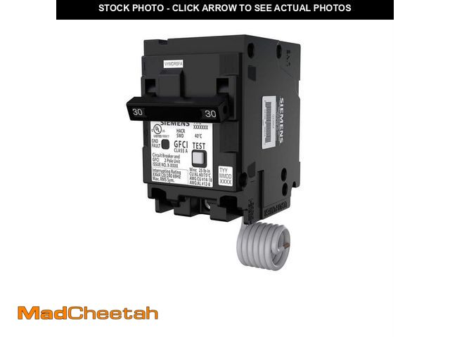 Lot 74-12676052 - Siemens QPFB 30 Amp 2-Pole GFCI Circuit Breaker - UNUSED