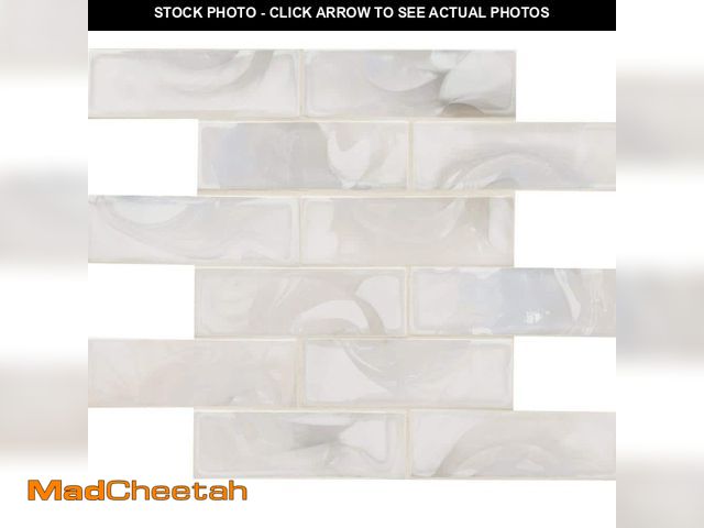 Lot 74-12884184 - MSI Pearla Subway 12 in. x 12 in. x 0.24 in. Glass Mesh-Mounted Mosaic Wall Tile (14.25 sq. ft./Case...