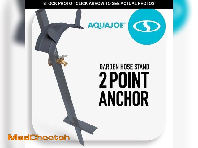 Lot 74-12920947 - AQUA JOE 125 ft. Capacity Garden Hose Stand with Brass Faucet - UNUSED