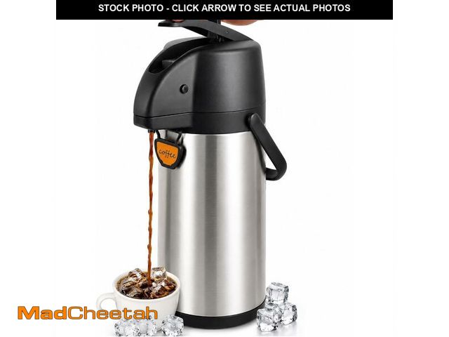 Lot 74-14340551 - TOMAKEIT Airpot Coffee Dispenser Thermal with Pump,3L/102 Oz Insulated Stainless Steel Large Airpot ...