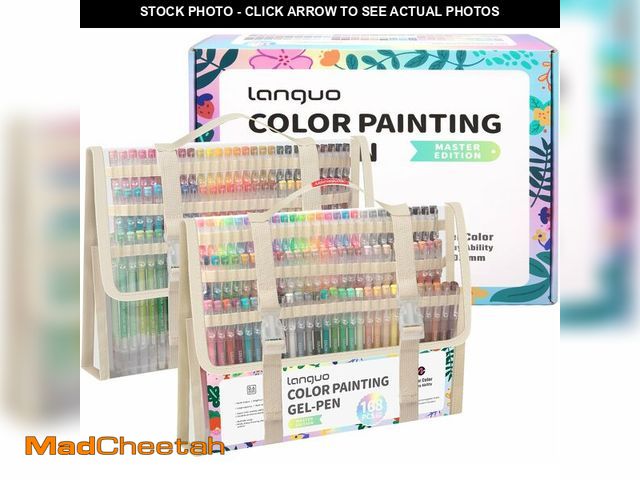 Lot 74-14060927 - Joyask Gel Pens For Coloring, 168 Pack Colored Pens for Black Paper &amp; White Paper, 0.6MM Fine Po...