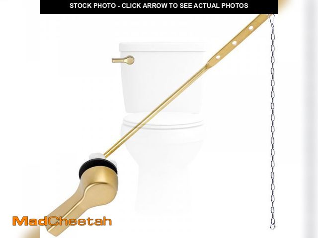 Lot 74-12216837 - Hygie Rinse Metal Toilet Handle Replacement, Universal Front Mount, Brushed Gold Toilet Lever Flushe...