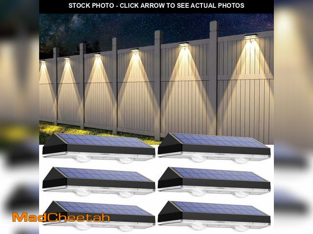 Lot 74-12887703 - Solar Lights Outdoor - Waterproof 3 Mode Solar Deck Lights for Outside Yard Railing Step Patio Stair...