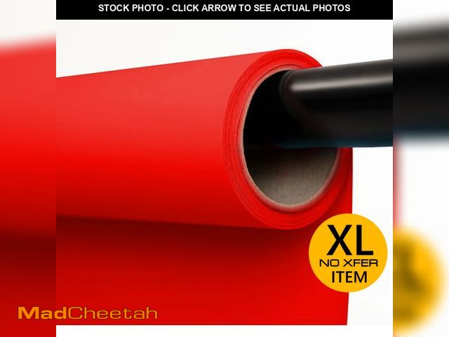 Lot 74-12570343 - Kate Seamless Paper Backdrop Red Seamless Backdrop Paper Rolls (106.8''x32.8' Scarlet) - UNUSED