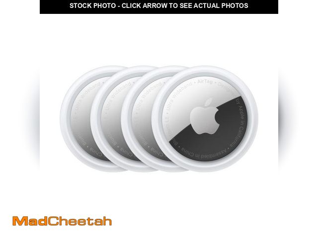 Lot 74-12047617 - Apple AirTag 4 Pack. Keep Track of and find Your Keys, Wallet, Luggage, Backpack, and More. Simple o...